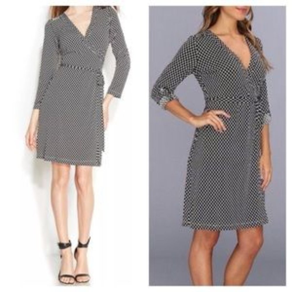 Calvin Klein Black White Geometric Diamond Print